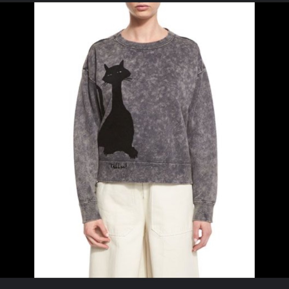🐲💙 Marc Jacobs  “Tabboo” Cat Grey Sweatshirt